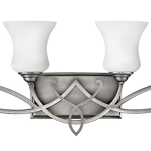 Hinkley Brooke Collection Transitional Four Light Bathroom Vanity Fixture, Antique Nickel #TOP1