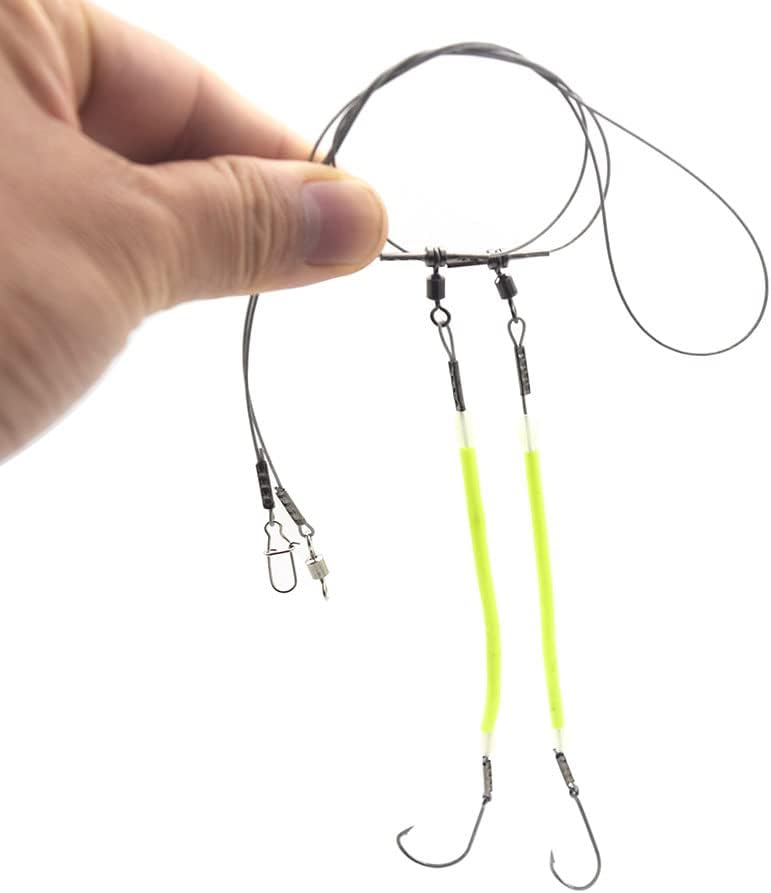High Strength Steel Wire Leader Rigs with Hooks Swivels Snap Cect,