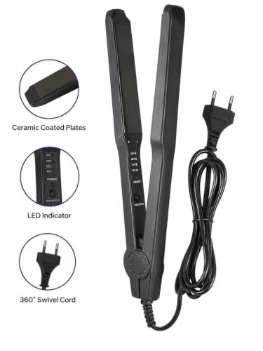 Image of Hair Straightener with Ceramic Coated Plates, Black