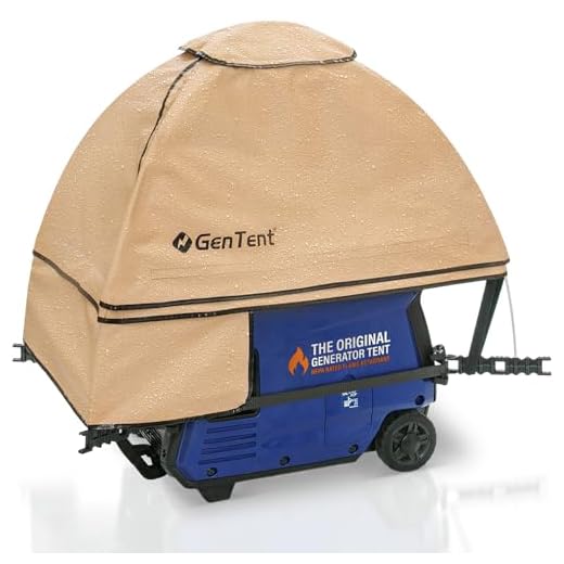 GenTent 10K Generator Tent Running Cover - XKI Kit (Standard, TanLight) - Compatible with 1000w-9000w Inverter Generators