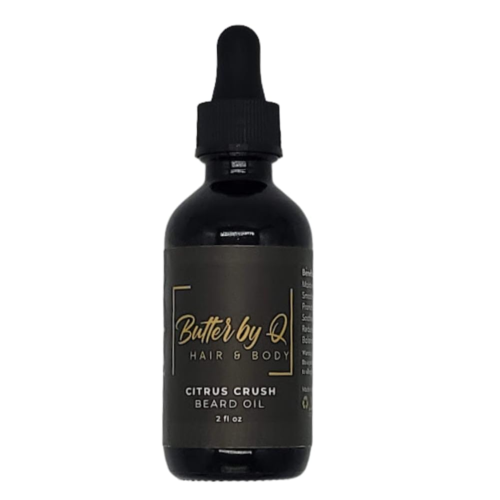 Butter By Q- Citrus Crush Beard Oil — The Best All-Natural Beard Oil Designed to Promote Beard Growth, Prevent Itch, and Alleviate Beardruff to Create a Healthier, Fuller Beard