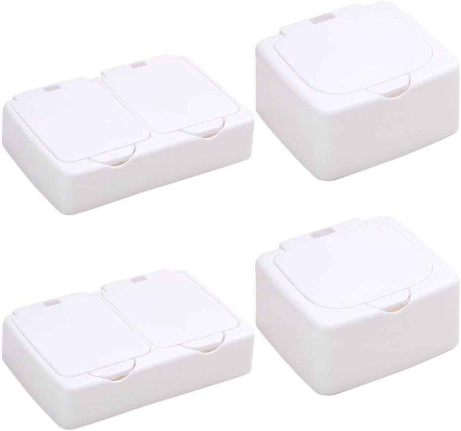 Desktop Storage Box Small Jewelry Case with Press Pop-up Lid Student Stationery Organizer and Diy Craft Storage Compact 5.5X3.8X1.2 Inches Plastic Container for Home and Office