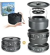 Amazon.co.jp: SOHAPI アルミクッカーセット キャンプ用品 鍋