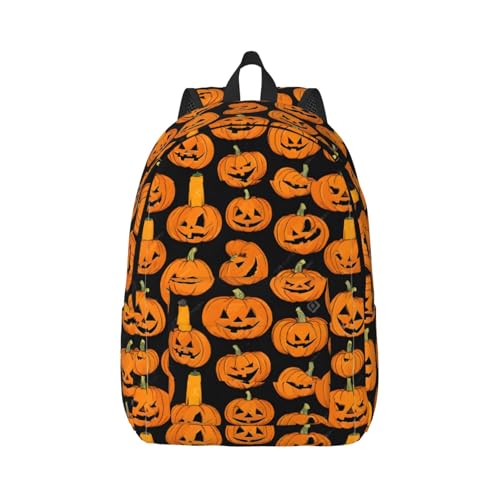 Lightweight Halloween Pumpkin Patterns Backpack, Men'S And Women'S Fashionable Backpack, Travel Outdoor Backpack.
