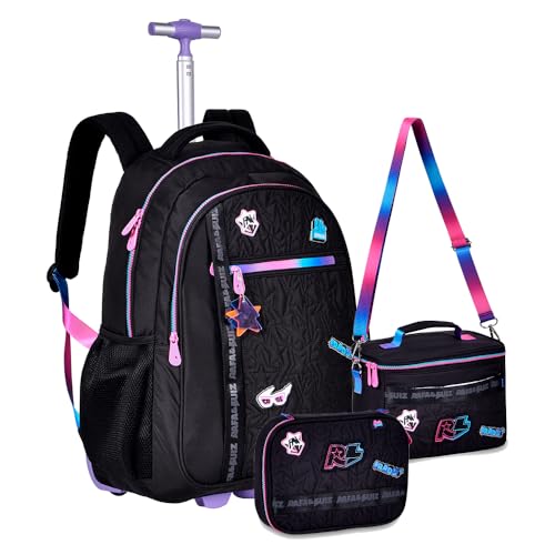 Kit Mochila Carrinho Escolar Rafa E Luiz Youtuber Estojo 36 Elásticos Com Lancheira Térmica