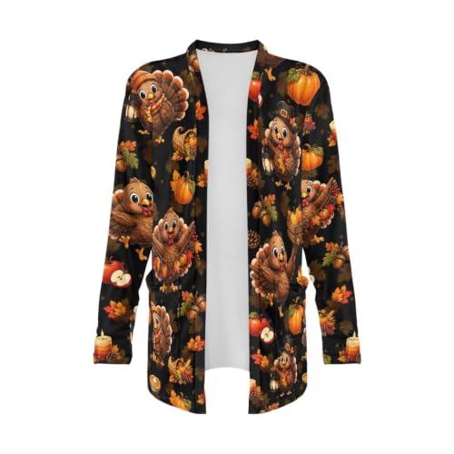 Image of Forchrinse Red Ladybug Cardigan for Women Causal Long Sleeve Open Front Cardigans Sweater Fashion 2024 Fall Coat with Pockets