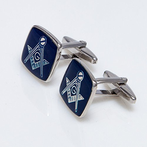 Mancuernillas MRCUFF Mason Azules con Caja de Regalo miniatura 5