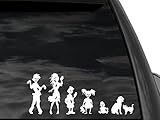 FGD Funny Stick Figure Family ZOMBIES Decal