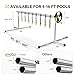 VINGLI 16 FT Pool Cover Reel, Waterproof Aluminum Pool Solar Cover Reel for 4' to 16' Width Above Ground & Inground Pools with Adjustable Height & Width