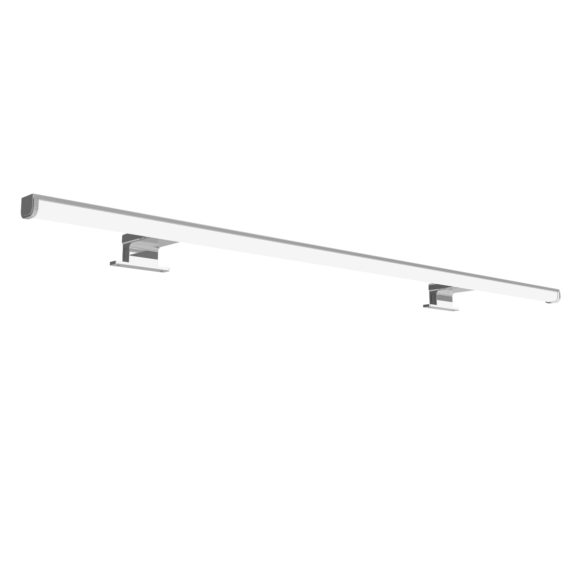 kalb Lumenia, LED Spiegelleuchte, LED Badezimmerleuchte, 100cm Spiegellampe, IP44, chrom, Spiegel & Schrankmontage, energiesparend, blendfrei, 230VAC, zwei Montagefüße, extra stabil (Neutralweiß)