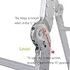 LUISLADDERS Folding Ladder Multi-Purpose Aluminium Extension 7 in 1 Step Heavy Duty Combination EN 131 Standard (12 Feet)