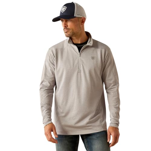 Ariat Mens Hex Silver Sconce 1/2 Zip Pull Over