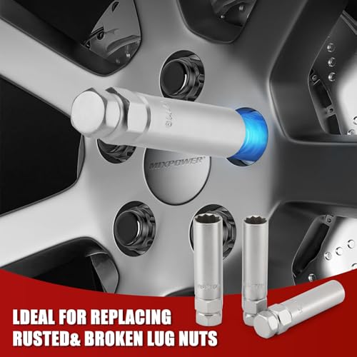Image of MIXPOWER 3 PCS 10 Spline Lug Nut Key Replacement for TA20-17 /19, TA20-19 /21 and TA23-21 /22, Compatible with Bimecc 10 Spline Lug Nut and Lug Bolts, Small and Large SUV Key with Hex Drive,CR-V