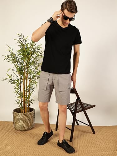 Image of Thomas Scott Men's | Solid | Cargo Shorts | Regular Fit | 100% Cotton | Above Knee | Casual Short