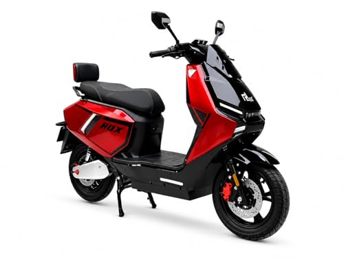 Image of EOX ROX Electric Scooter for Adults | 48V Removable Lithium Battery | 50-60 km Long-Range Ride | Lightweight Non-RTO E-Scooter (Sports RED)