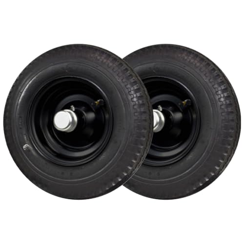 RecStuff Log Splitter Wheel 4.80X8 Tire on Black Integral Wheel with 1 Inch Bearings - 2 Pack