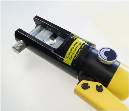 KATSU Crimpatrice Idraulica con 11 Filiere in Acciaio 16-300 mm² Crimpatrice Pinza Attrezzi Cavi Elettrici Idraulici Manuali ad Alta Pressione per Rame e Alluminio Terminali Elettrici 416374