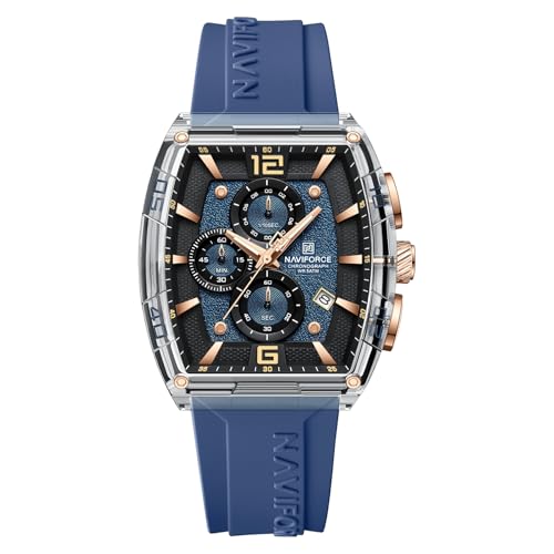 Image of NAVIFORCE NF6101 Multifunctional Chronograph dial with Silicon Strap Analog Watch