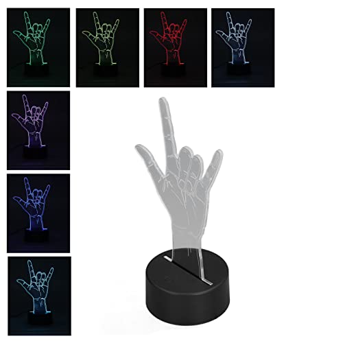 Lámpara de Mesa de Noche Acrílica 16cm 7 Colores USB miniatura 6