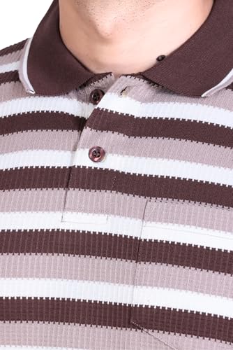 Image of SANE ORIGINALS Full Sleeves Textured Polo Tshirt for Men with Pocket || Long Sleeves Collar and Pocket T-Shirt for Men