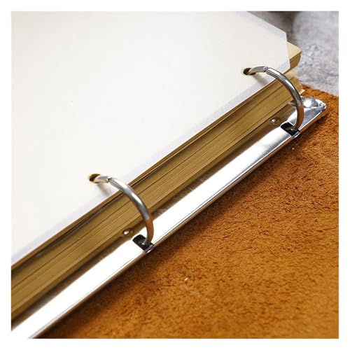 Cuaderno de regalo de hojas sueltas retro A4 con pastas en color marrón 5