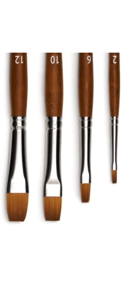 Raphael ESPACE BEAUX ARTS Pinceau PLAT Série 8534 MARTRE IMTATION Sable set 4 pcs