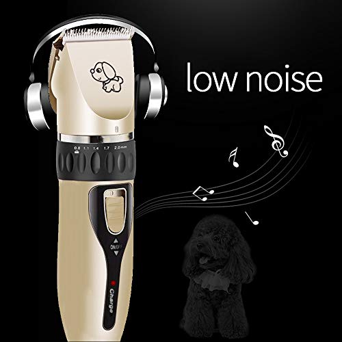 Ajcoflt Aparador de Pêlos de cães Elétrico Pet Professional Grooming Machine Tool USB Recarregável B