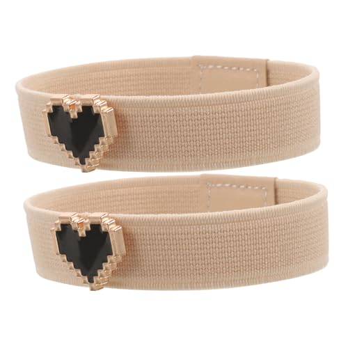 SAFIGLE 1Pair Decorative Heart Pearl Elastic Shoe Straps for Flat Shoe Loose Replacement Straps Elegant Design for Loafers Practical Stylish Accessory