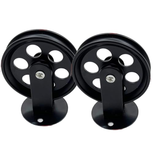 Poulie pour suspension, poulie de montage mural au plafond,2X Roue Lustre Lift Pulle | Poulies de remorquage de levage à montage mural au plafond, roues de...