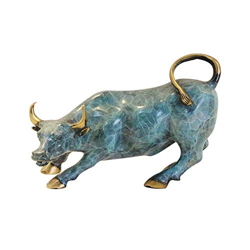 Sculpture de taureau en bronze déco maison chic et design raffiné H3TF5J