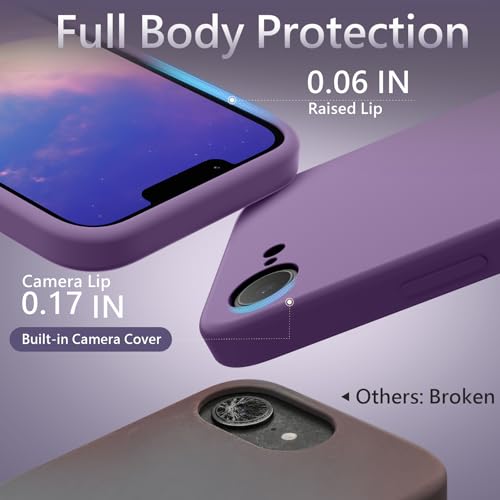 Image of FireNova Magnetic for iPhone 17e Case /iPhone 16e Case, Compatible with MagSafe, [Silicone Camera Protection] Microfiber Lining Phone Case, 6.1 inch, Light Purple