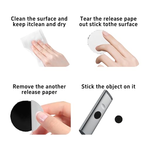 Image of pson 30Pcs 1.5 Inch Black Sticky Adhesive Dots, Round Hook and Loop Fasteners, Double Sided Self Adhesive Tape for Home Office Wall Mounting, Carpet Gripper, Industrial Strength Nylon