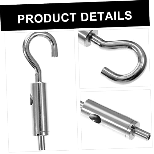 Healifty 6Pcs Heavy Duty Hook and Eye Turnbuckle Cable Guide para Tensionar Cables de Alambre, Accesorios para Cuerdas, Toldo, Iluminación y Exhibiciones miniatura 6