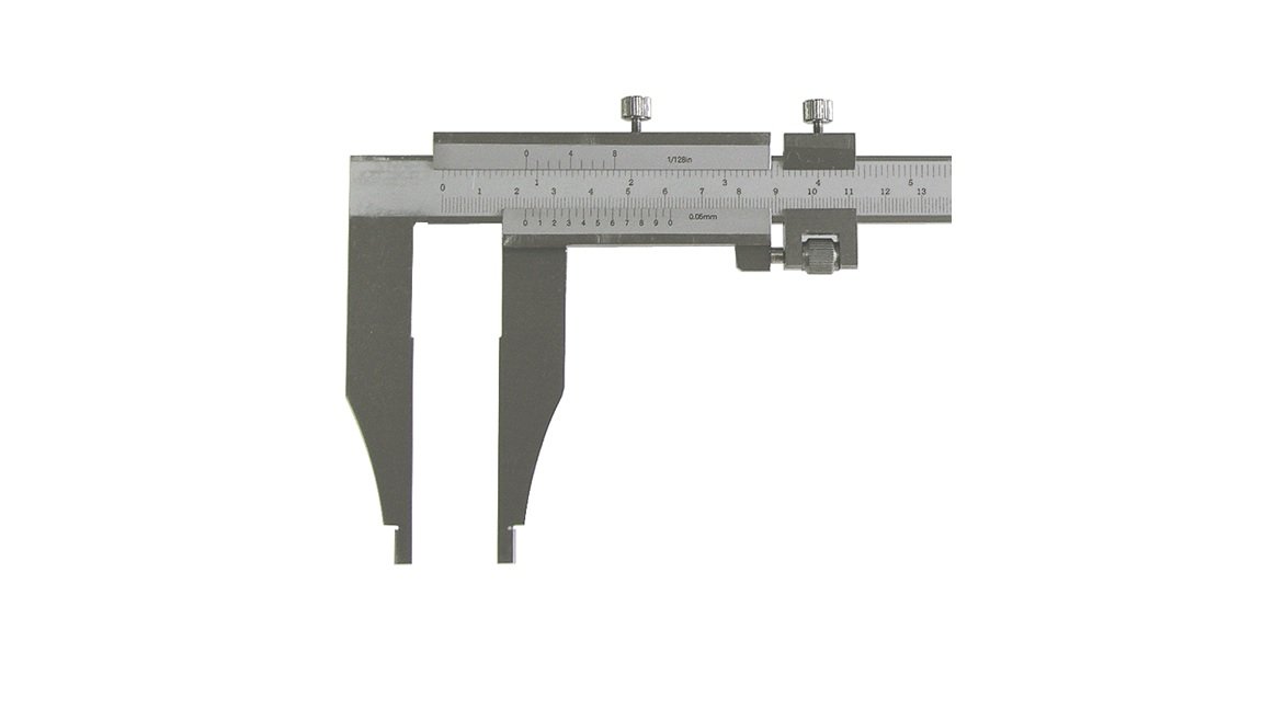 CNC QUALITÄT Calibre de taller de 250 mm, acero inoxidable, versión ligera, longitud de la boquilla 80 mm