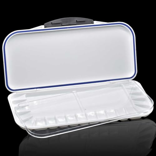 Image of ANMOL Art & Frames Artists' AIRTIGHT Palette 20 Wells for Watercolour and Gouache with a Removable Clear Tray
