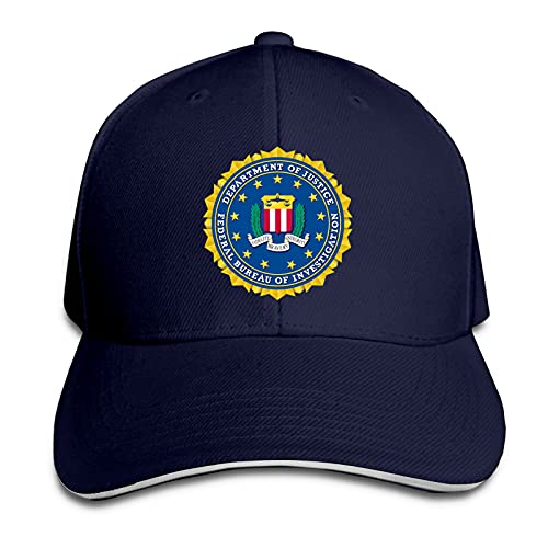 Mortgats NAVY-48 Federal Bureau Of Investigation (Fbi) Baseball Hat Sandwich Cap Sun Hats Vintage Unisex Adjustable Of Washable Trucker Caps Navy cover