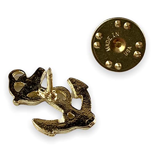 Image of STOCKPINS Anchor Lapel Pin - Christian Symbol of Hope and Stability, Ideal for Faith-Based Communities and Veterans