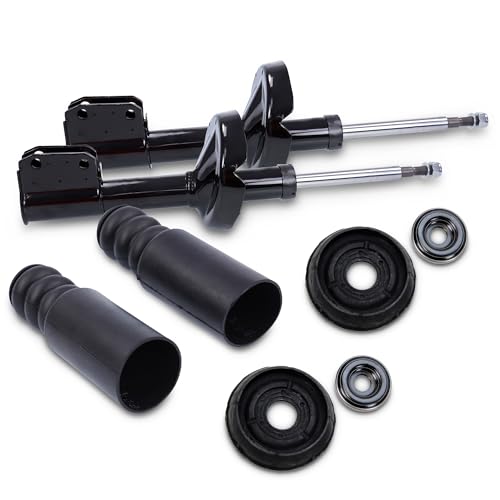 ATEC Germany 2x amortisseurs à gaz avant jambe de suspension y compris kit de protection contre la poussière, 2x paliers de dôme avant Compatible avec...