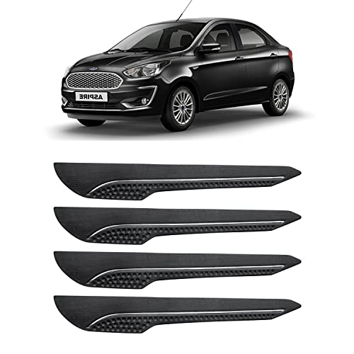Image of AOSIS-Car Bumper Protector /Bumper Guard for Ford Figo Aspire with Single Chrome Stripe (4-Pcs)
