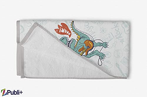 Miniatura 6 de Zpubli Toallas De Mano Y Cara Personalizadas Con Nombre 30x50 . Regalo Infantil Original Para El Colegio, Excursiones, Camping, Ejercicio Etc. Toalla Manos Dinosaurio