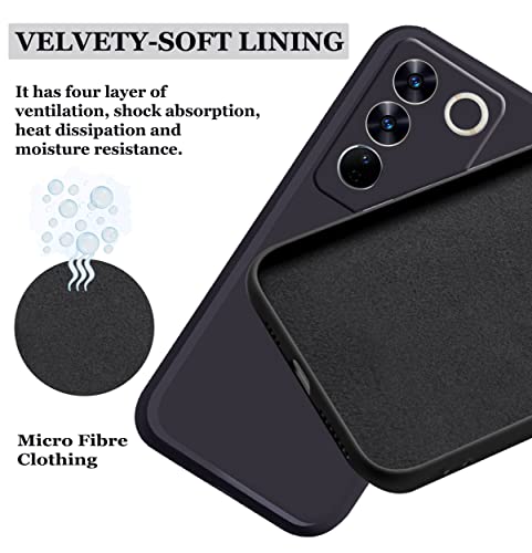 Image of A rtistque Back Cover Case for Vivo V27 5G / Vivo V27 Pro 5G with Camera Protection | Shockproof TPU | Stylish Protective Design | Slim Fit | Ultra Matte | Vivo V27 5G / V27 Pro 5G Back Cover - Black
