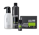  Goldwell MEN RESHADE POWER SHOT 4 x 20 ml (5 CA hell-aschbraun) + ENTWICKLER 250 ml + Auftrageflasche