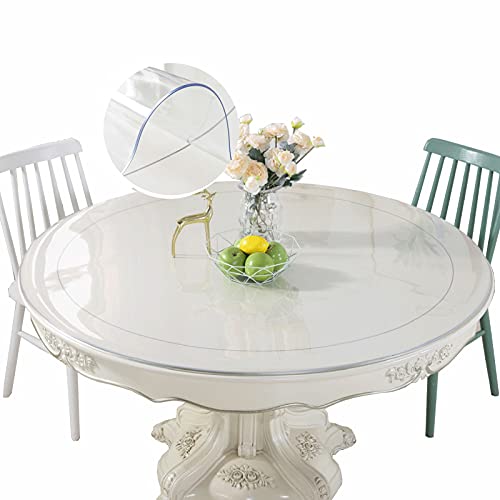 Nappe ronde transparente de 90 à 110 cm en PVC 2 mm Protecto