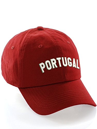 International World Sports Countries Baseball Hat Layered Pvc Letters Strapback, Portugal Red Green White #TOP2