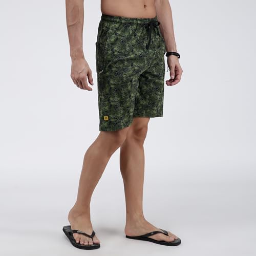 Image of Amul Comfy Men's Bermuda Shorts | Adjustable Drawstring for Better Waist Fit | Comfortable Casual Shorts | Breathable Summer Wear | Pack of 1 | Color May Vary