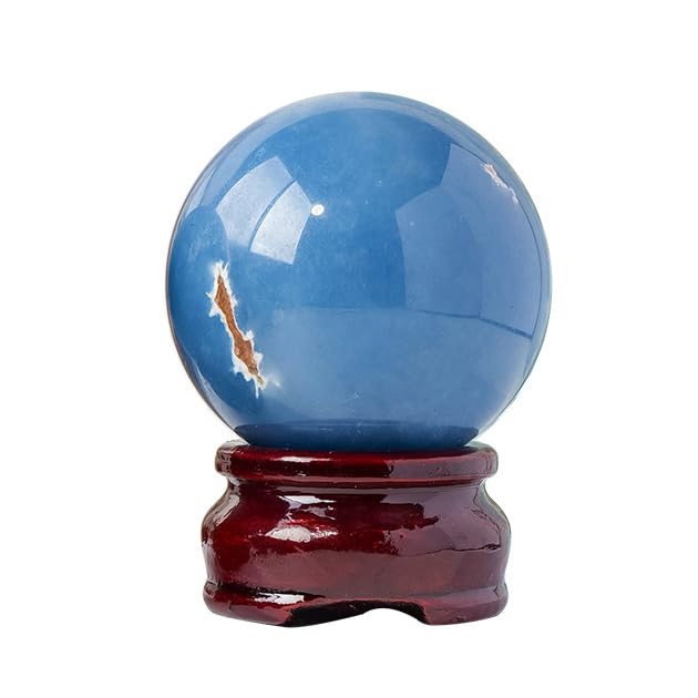 Sphère de cristal fluorite bleue et quartz cadeau idéal pour passionné de voyance