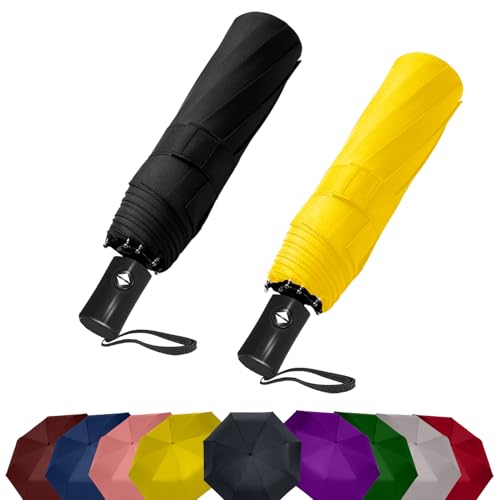 Image of SIEPASA Umbrella for Men - Automatic Large Size Foldable Umbrella with Travel Cover for Man and women - 3 fold Windproof umbrella