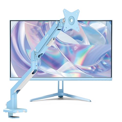 Image of Pixio PX249 Wave Blue 24 inch 240Hz Refresh Rate FHD 1080p Resolution IPS Panel 1ms GTG Response Time Gaming Monitor and PS1S Wave Blue Single Monitor Arm