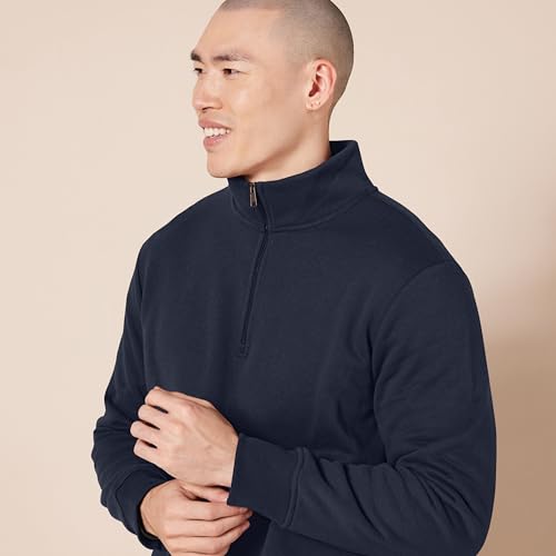Image of Amazon Essentials Men's Long-Sleeve Quarter-Zip Pullover Fleece Sweatshirt