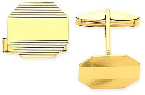 14k Yellow Gold Mens Rectangular Octagon Line Design Cuff Links Cufflinks Link Fine Jewellery For Dad Mens Gifts For Him steampunk buy now online 14k Yellow Gold Mens Rectangular Octagon Line Design Cuff Links Cufflinks Link Fine Jewellery For Dad Mens Gifts For Him steampunk buy now online